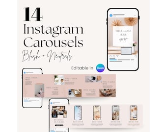Canva Instagram Carousel Templates: Business Social Media Posts (PDF Downloadable Guide Included