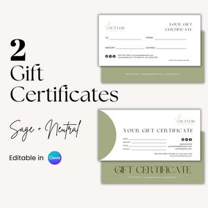 Editable Gift Certificate Template, Printable Gift Voucher, Editable Gift Certificate, Printable Gift Card, Small Business Supplies