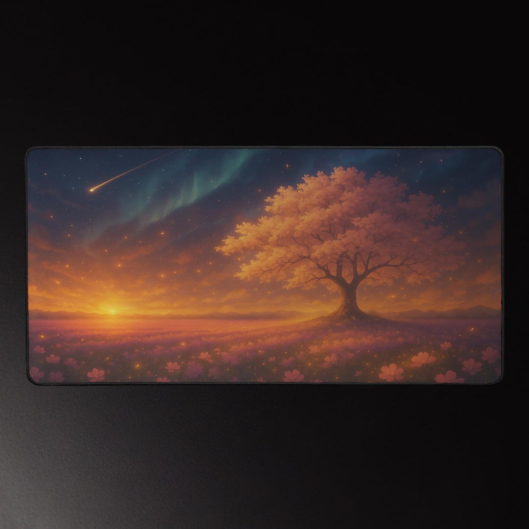 Lofi Anime Mouse Pad – Large 16x32” or 12x22” Aesthetic Desk Mat ...