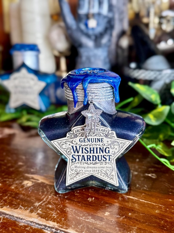 Genuine Wishing Stardust Potion | Decorative Apothecary Decor | Star Bottle | Fantasy Witchcore Decor | Cosplay Prop