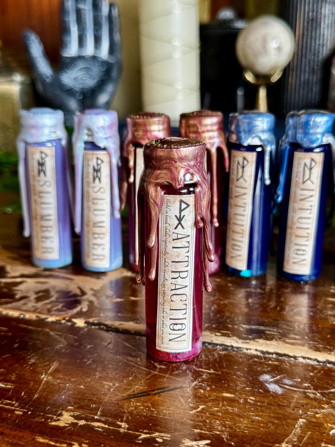 Spell Pocket Pocket Spell Attraction Potion | Rose Quartz & Garnet Crystal ...