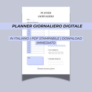 Digitaler Tagesplaner auf Italienisch | Druckbares PDF