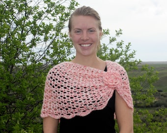 Summer's Eve Shrug pdf PATTERN Adult size (digital download), crochet, woman, child, lacy, spring, summer, poncho, shawl, wrap