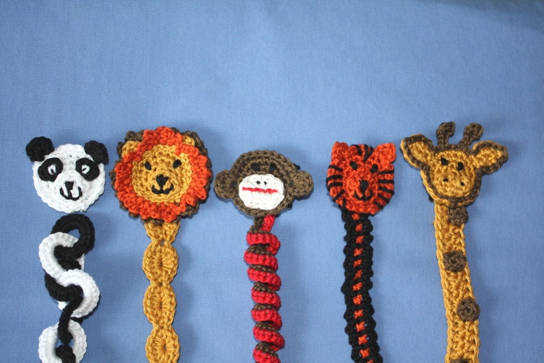 Zoo Animals Soother or Pacifier Clip or Applique Pdf PATTERNS Etsy