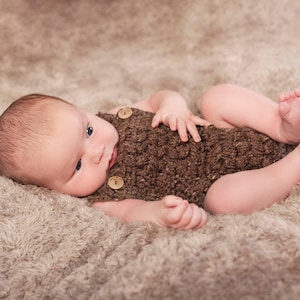 Puff Stitch Romper pdf PATROON, pasgeboren tot 12 maanden, foto prop, baby meisje jongen onsie haak