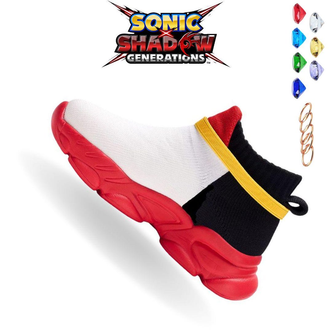 Shadow Sneakers - Shadow Shoes - Sonic Sneakers- With Rings & Diamonds ...