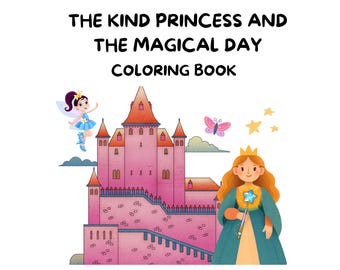 Kids Princess Coloring Book | Fairy Tale Castle, Animals (Printable PDF)