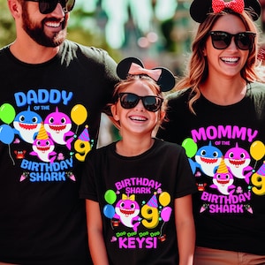 Custom Birthday Shark Shirt, Baby Shark Shirt, Personalized Birthday Shirt,Baby Shark Birthday Outfit,Family Shark Shirt,Matching Family Tee