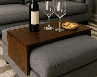 Over Ottoman TV Dinner Tray Ottoman Table Top for Eating Sofa Ottoman Tray Table for Snacks Drinks Ottoman Cover Serving Tray Table Gift