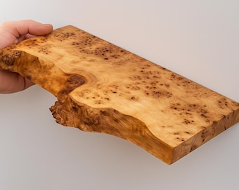 Live Edge Floating Bookshelf, Raw Edge Wood Shelf, Rustic Wall Mounted Shelf, Handmade Burl Wood Display, Modern Natural Decor