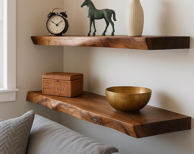Custom Floating Fluted Shelf | Mid-century | Wall Shelf | Kitchen ...