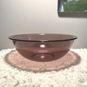 Vintage Pyrex Cranberry Mixing Bowl 326 | 4 Liter | Rare Purple Glass | 1990s Retro Kitchenware | Large Nesting Bowl | Free US Shipping