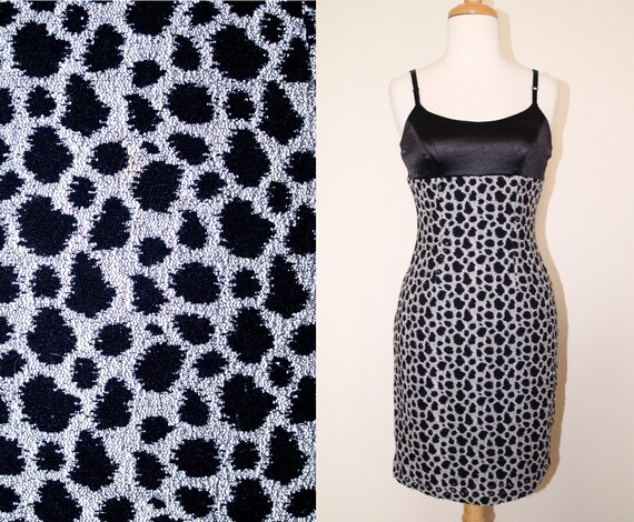 silver leopard print dress