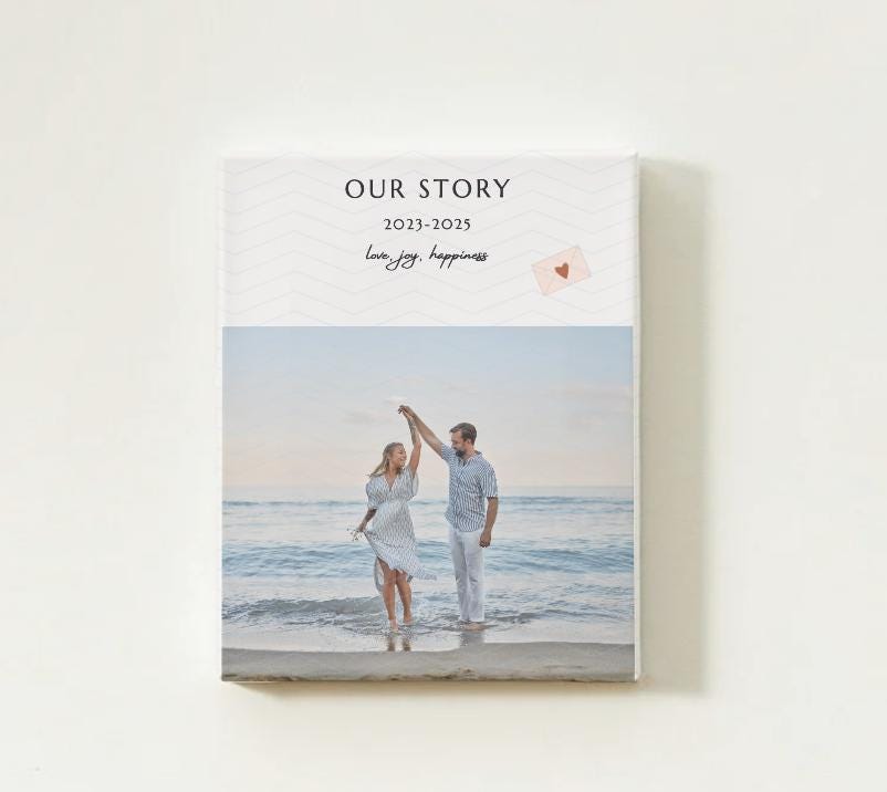 Printable Photobook, Scrapbook, Digital Photobook, Canva template, scrapbook template, photo book, digital notebook, Gifts for him,