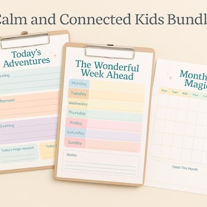 ADHD-Friendly Planner for Kids | Printable Neurodivergent Organizer | Calm Routine Chart