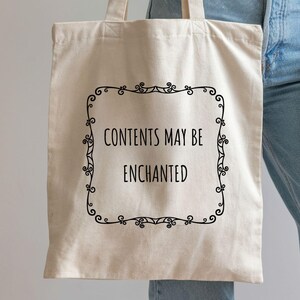 Enchanting Cotton Canvas Tote Bag - Stylish, Reusable, Eco-Friendly Grocery Bag, Gift for Book Lovers, Must-Have Everyday Bag
