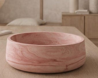 Marbled Ceramic Resin Bowl – Handmade Decorative Centerpiece Dish – Catch-All Bowl - Minimalist Home Decor, Custom Hand Mixed Colors