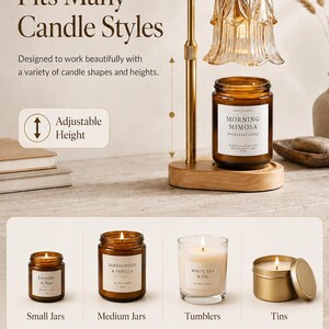 Candle Warmer Lamp & Wickless Candle Gift Set, Adjustable Dimmable Candle Lamp, Flameless Candle Warmer, Housewarming Gift, Xmas Gift