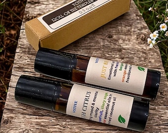 Aromatherapy Essential Oil Roller: Therapeutic Grade, Vegan, Non-GMO, Handmade