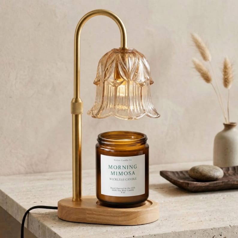 Candle Warmer Lamp & Wickless Candle Gift Set, Adjustable Dimmable Candle Lamp, Flameless Candle Warmer, Housewarming Gift, Xmas Gift