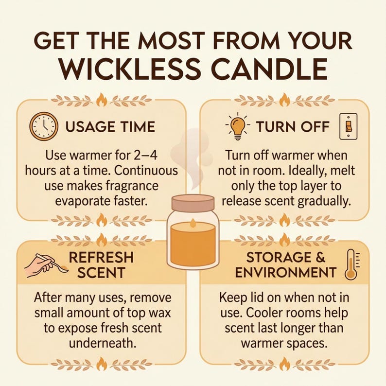 Wickless Soy Wax Highly Scented Candles For Candle Warmer Lamp, Flameless Non-Toxic Clean Candle, Home Fragrance, Mother's Day Gift