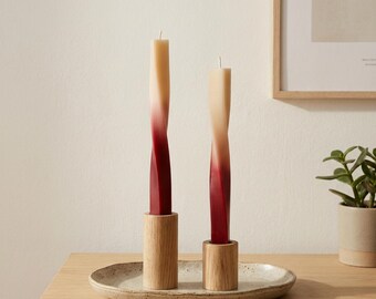 Color Block Taper Candles, Modern Gradient Candles, Sculptural Dinner Candles, Minimalist Table Decor, Hand Poured Candle, Unique Gift