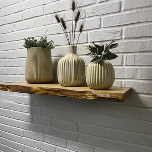Live Edge Shelves - solid wood shelf - Wall Floating Shelves For Nursery, Kitchen, Bathroom, Living Room - Custom Wood Shelves, Rustic Shelf