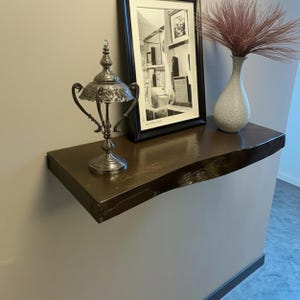 Live Edge Shelves - Walnut Shelves - Rustic Shelves - Wood Shelves - Raw Edge Wood Shelf Wood Bathroom - Laundry Room Wall Shelves - Shelves