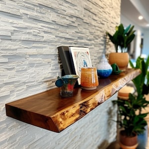 Oak Floating Shelves for Modern Design - Wood Shelf - Kitchen Shelves - Living Room Shelf -Bedroom Shelf - Handmade Shelves - Custom Shelves