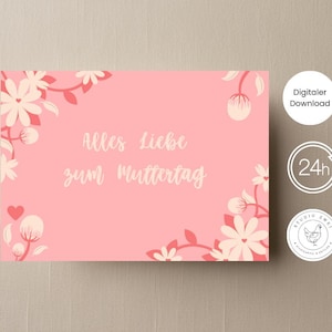 Postkarte: Alles Liebe zum Muttertag