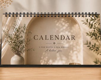 Calendrier de bureau minimaliste et neutre 2027 | Calendrier de bureau