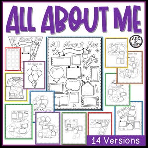 All About Me Activity Sheets Printable