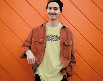 Sudadera con capucha grunge histérica - Top gráfico verde ácido de ropa urbana Y2K