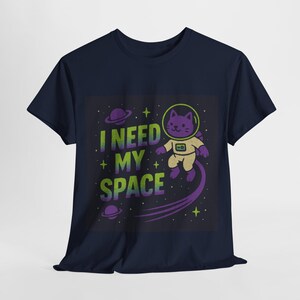 Funny Space Cat T-Shirt: Introvert Astronaut Galaxy Tee