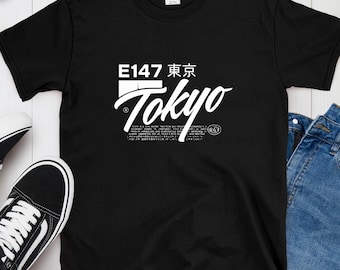Tokyo Kanji Graphic T-Shirt: Black Cotton Unisex Streetwear