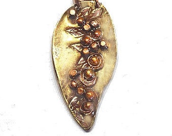 Bronze leaf pendant