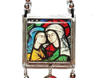 Medieval Stained Glass Pendant