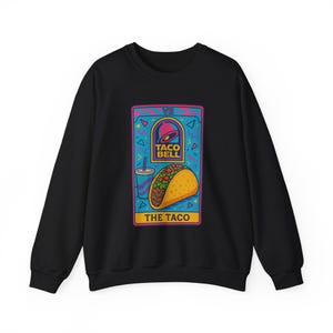 Taco Bell Crewneck Sweatshirt - Fun and Comfy Unisex Pullover, Perfect for Taco Lovers, Chill Days, Gifts, Fast Food Fashion