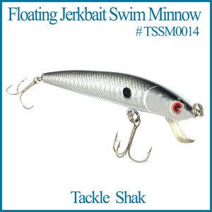 Floating Jerkbait Swim Minnow Lure length 3.5 inches #TSSM0014, Tackle Shak
