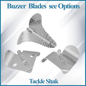 Buzzer Blades,  Aluminum blades ideal for top water Fishing applications, Tackle Shak