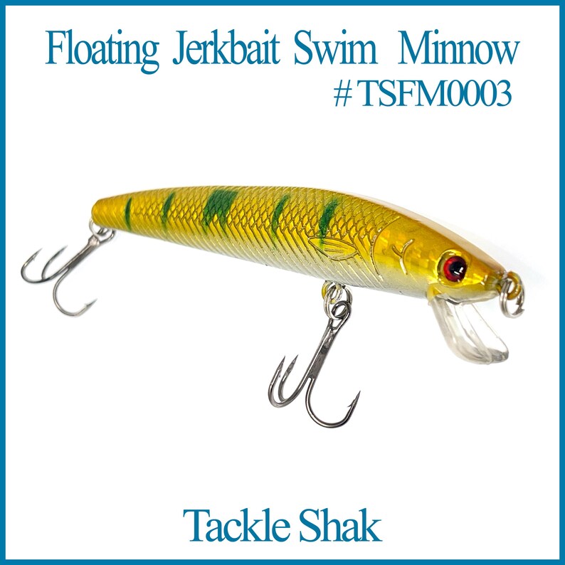 Floating Jerkbait Swim Minnow Lure length 3.5 inches #TSSM0003, Tackle Shak