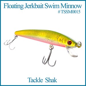 Floating Jerkbait Swim Minnow Lure length 3.5 inches #TSSM0015, Tackle Shak