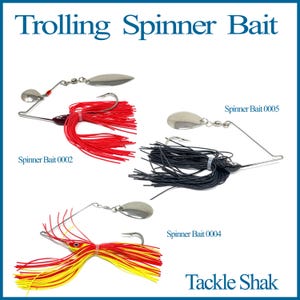 Trolling Spinner Bait Lures, different colors, Tackle Shop
