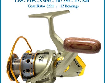 JX5000 Fishing Reel, holds, 8 lb, 10 lb or 12 lb fishing line. Left or Right handed, Tackle Shak