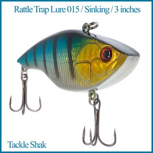 Rattle Trap Lipless Fishing Lure 015, Sinking, 3 inches, Tackle Shak