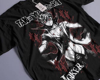 ジョーカーペルソナTシャツ/ペルソナゲームジョーカーデザインシャツ