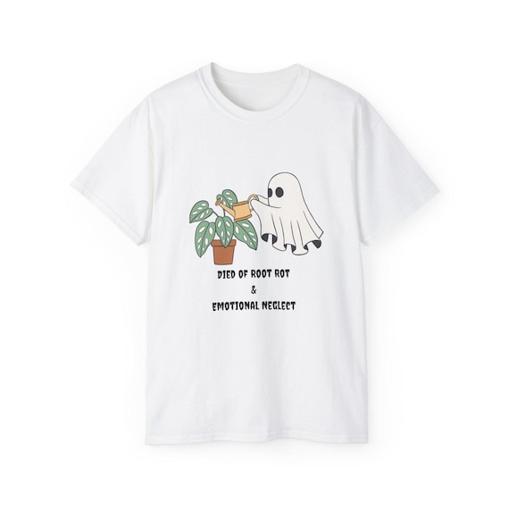 Ghost Plant Shirt, Spooky Art Shirt, Halloween T-Shirt, Comfort Wear.