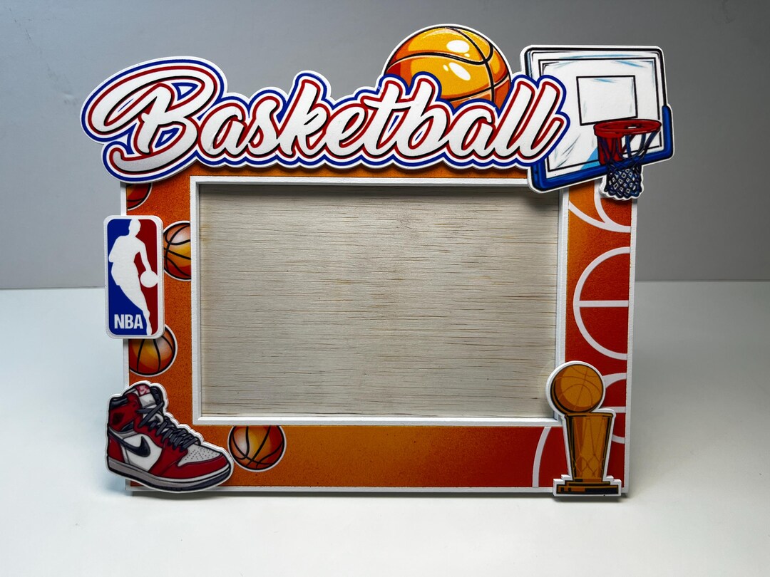 Handmade Basketball Photo Frame: NBA Style Gift - Etsy