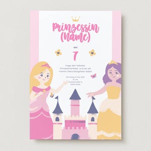 Prinses uitnodigingskaart