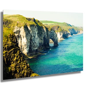 Dunluce Castle Cliff Print – Northern Ireland Coastal Wall Art, Whimsical Travel Photo, Castle Landscape Photography